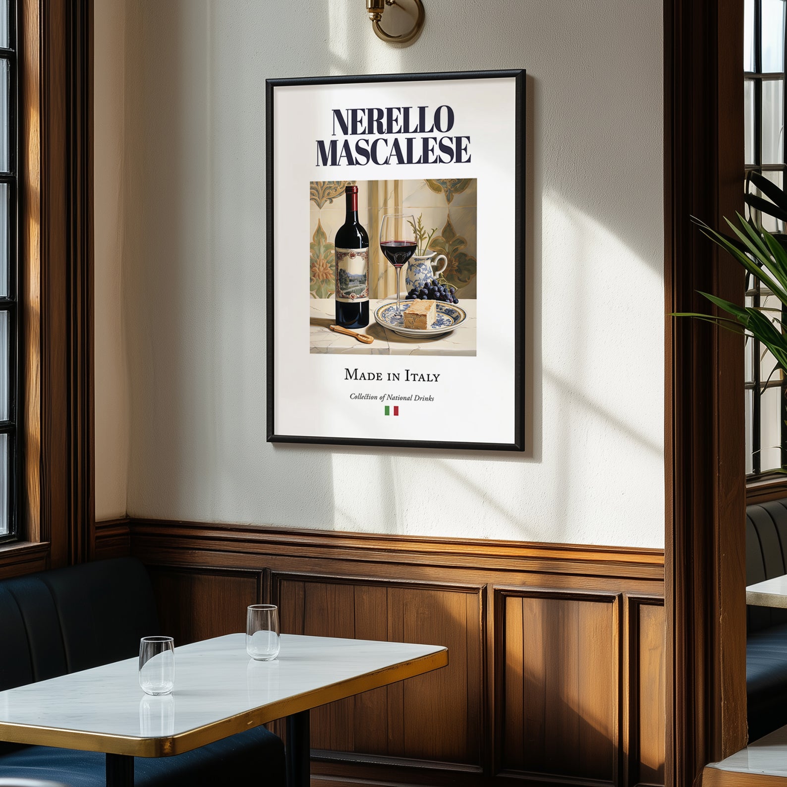 Nerello Mascalese – Italian Red Wine, Tasting Room Wall Art, clean layout with no caption