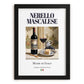 Nerello Mascalese – Italian Red Wine, Tasting Room Wall Art, in sleek black frame
