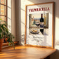 Valpolicella – Italian Red Wine, Wine Bar Illustration, no-text version framed in wood