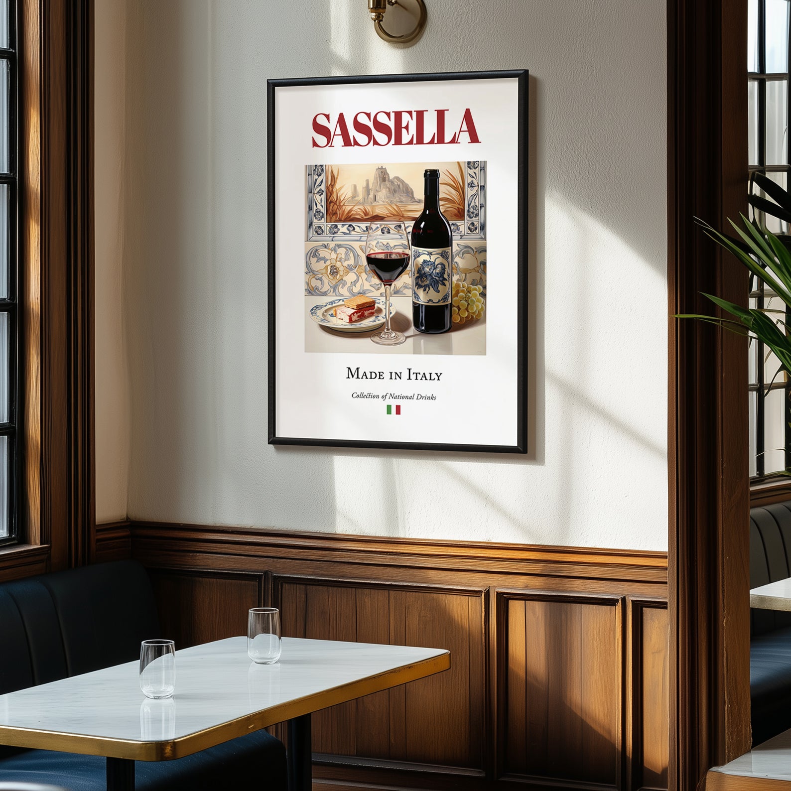 Sassella – Italian Red Wine, Vinoteca Still Life, clean layout with no caption