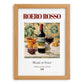 Roero Rosso – Italian Red Wine, Vineyard Terrace Poster, set in oak frame