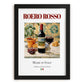 Roero Rosso – Italian Red Wine, Vineyard Terrace Poster, in sleek black frame
