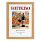 Botticino – Italian Red Wine, Vineyard Terrace Poster, set in oak frame