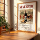 Suvereto – Italian Red Wine, Bodega Wall Decor, no-text version framed in wood