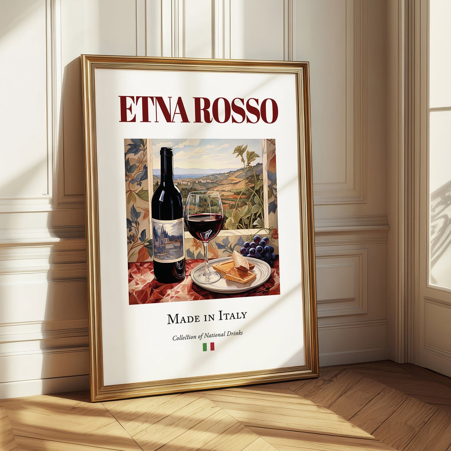 Etna Rosso – Italian Red Wine, Vinoteca Poster