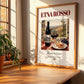Etna Rosso – Italian Red Wine, Vinoteca Poster, no-text version framed in wood