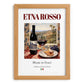 Etna Rosso – Italian Red Wine, Vinoteca Poster, set in oak frame