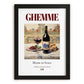 Ghemme – Italian Red Wine, Enoteca Painting, in sleek black frame