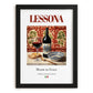 Lessona – Italian Red Wine, Bodega Poster, in sleek black frame