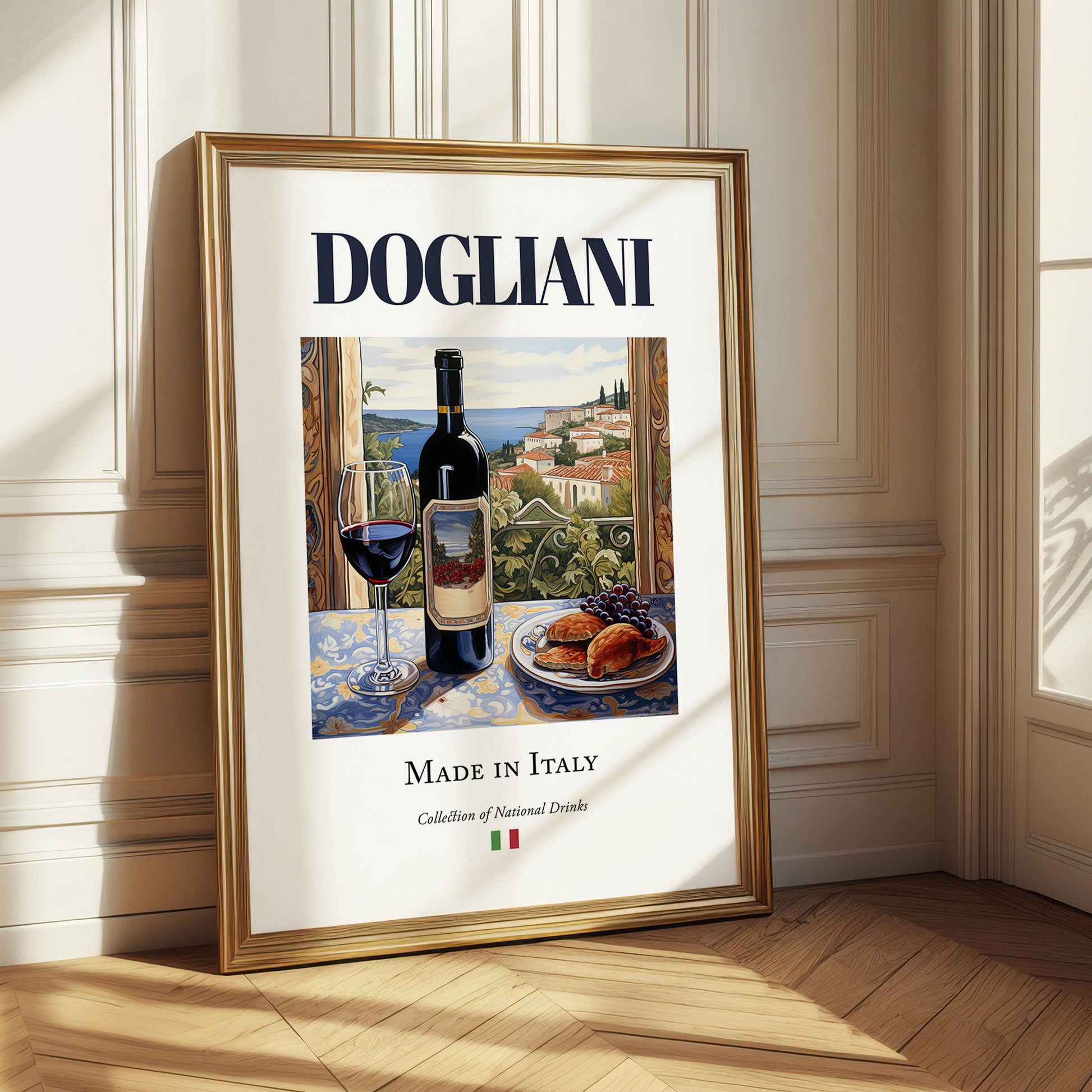 Dogliani – Italian Red Wine, Vineyard Terrace Poster