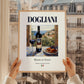 Dogliani – Italian Red Wine, Vineyard Terrace Poster, styled in a charming Paris street view