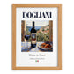 Dogliani – Italian Red Wine, Vineyard Terrace Poster, set in oak frame