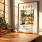 Fiano – Italian White Wine, Tasting Room Poster, no-text version framed in wood