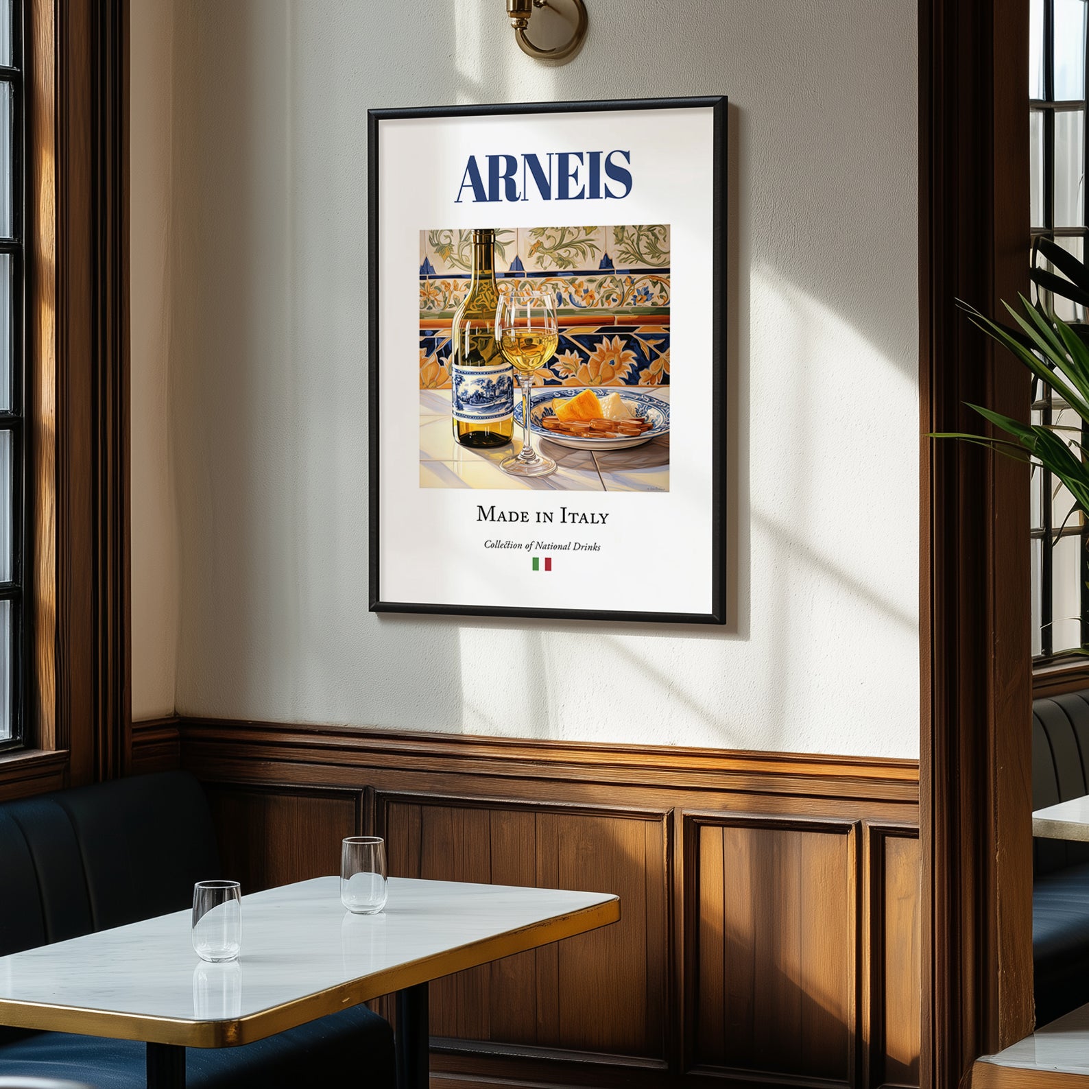 Arneis – Italian White Wine, Tasting Room Wall Art, clean layout with no caption