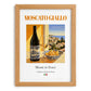 Moscato Giallo – Italian Dessert Wine, Bodega Wall Art, set in oak frame