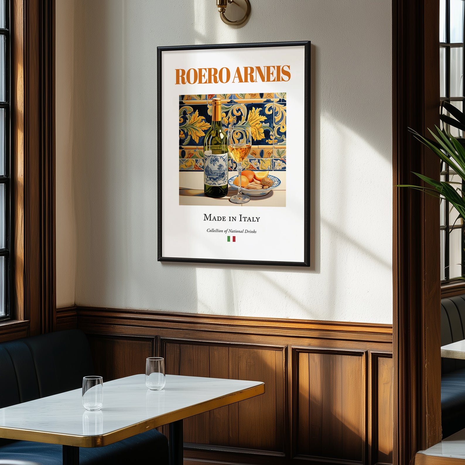 Roero Arneis – Italian White Wine, Bodega Still Life, clean layout with no caption