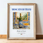 Moscato di Trani – Italian Dessert Wine, Vinoteca Illustration, in wooden frame leaning on the floor