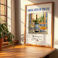 Moscato di Trani – Italian Dessert Wine, Vinoteca Illustration, no-text version framed in wood