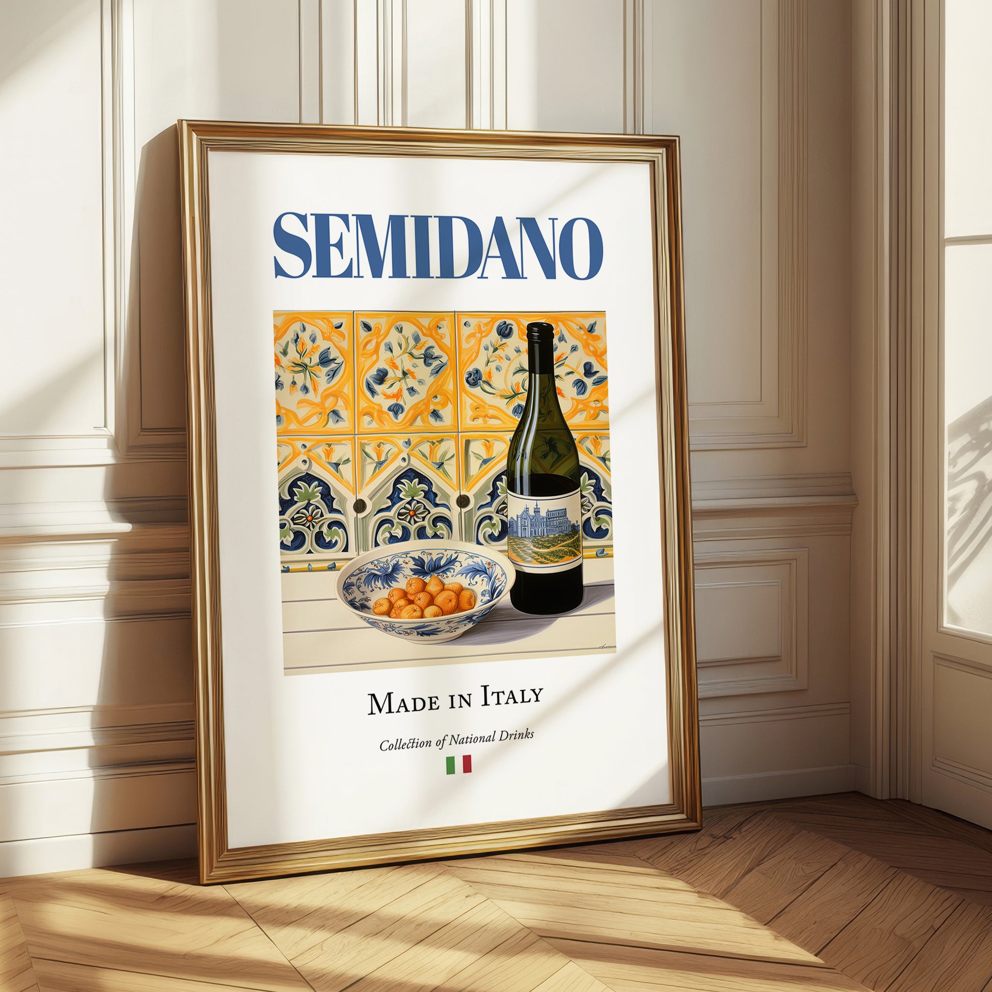 Semidano – Italian White Wine, Wine Bar Wall Decor