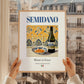 Semidano – Italian White Wine, Wine Bar Wall Decor, styled in a charming Paris street view
