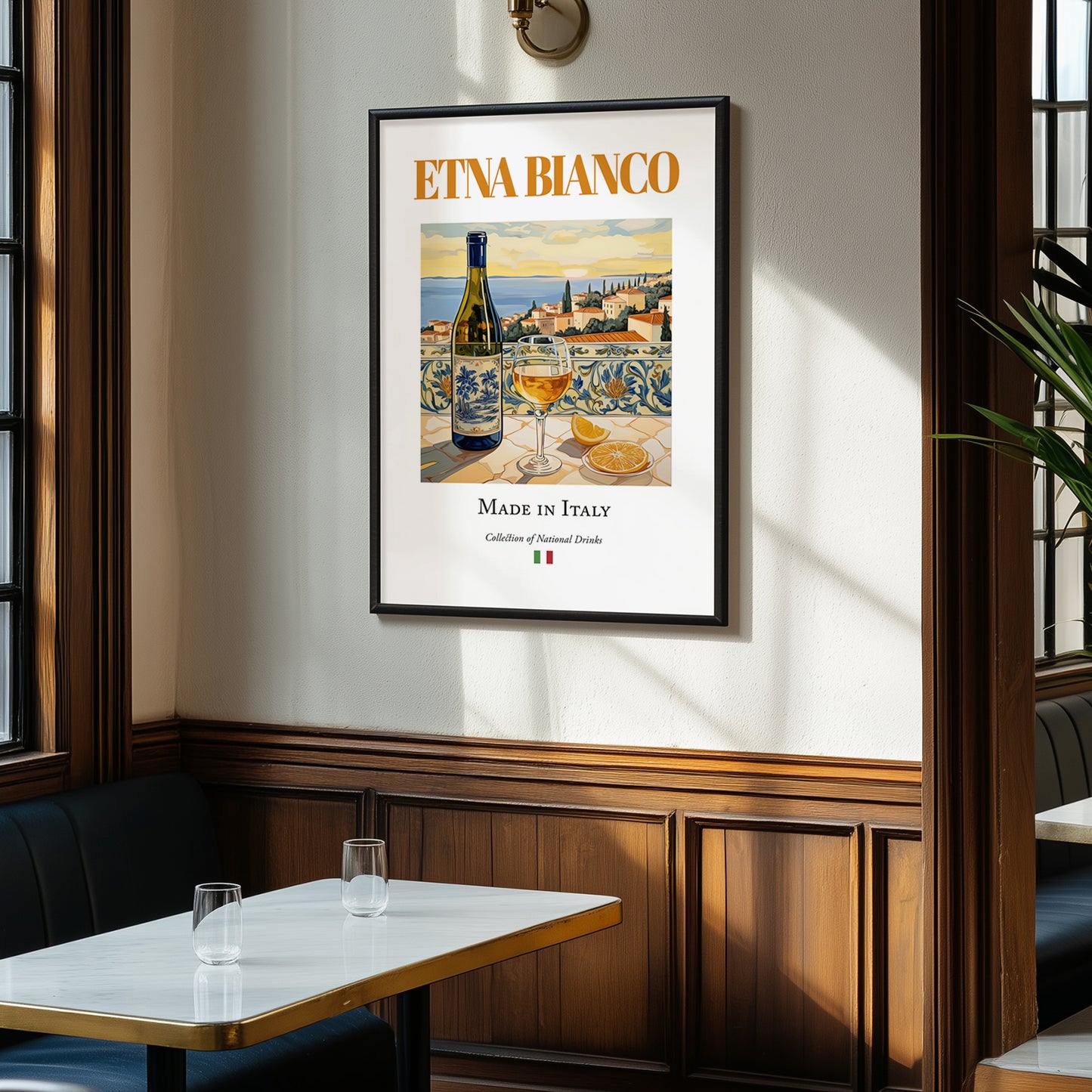 Etna Bianco – Italian White Wine, Vinoteca Print, clean layout with no caption