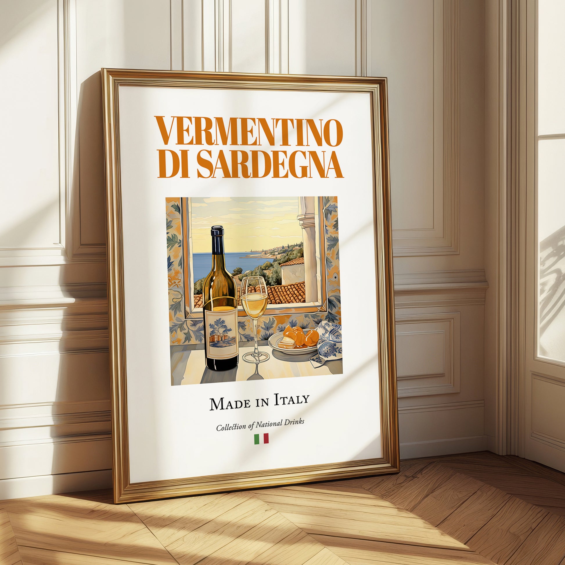 Vermentino di Sardegna – Italian White Wine, Vinoteca Poster