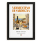 Vermentino di Sardegna – Italian White Wine, Vinoteca Poster, in sleek black frame