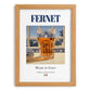 Fernet – Italian Spirit Drink, Hotel Lobby Print, set in oak frame