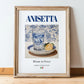 Anisetta – Italian Liqueur Drink, Sky Bar Still Life, in wooden frame leaning on the floor
