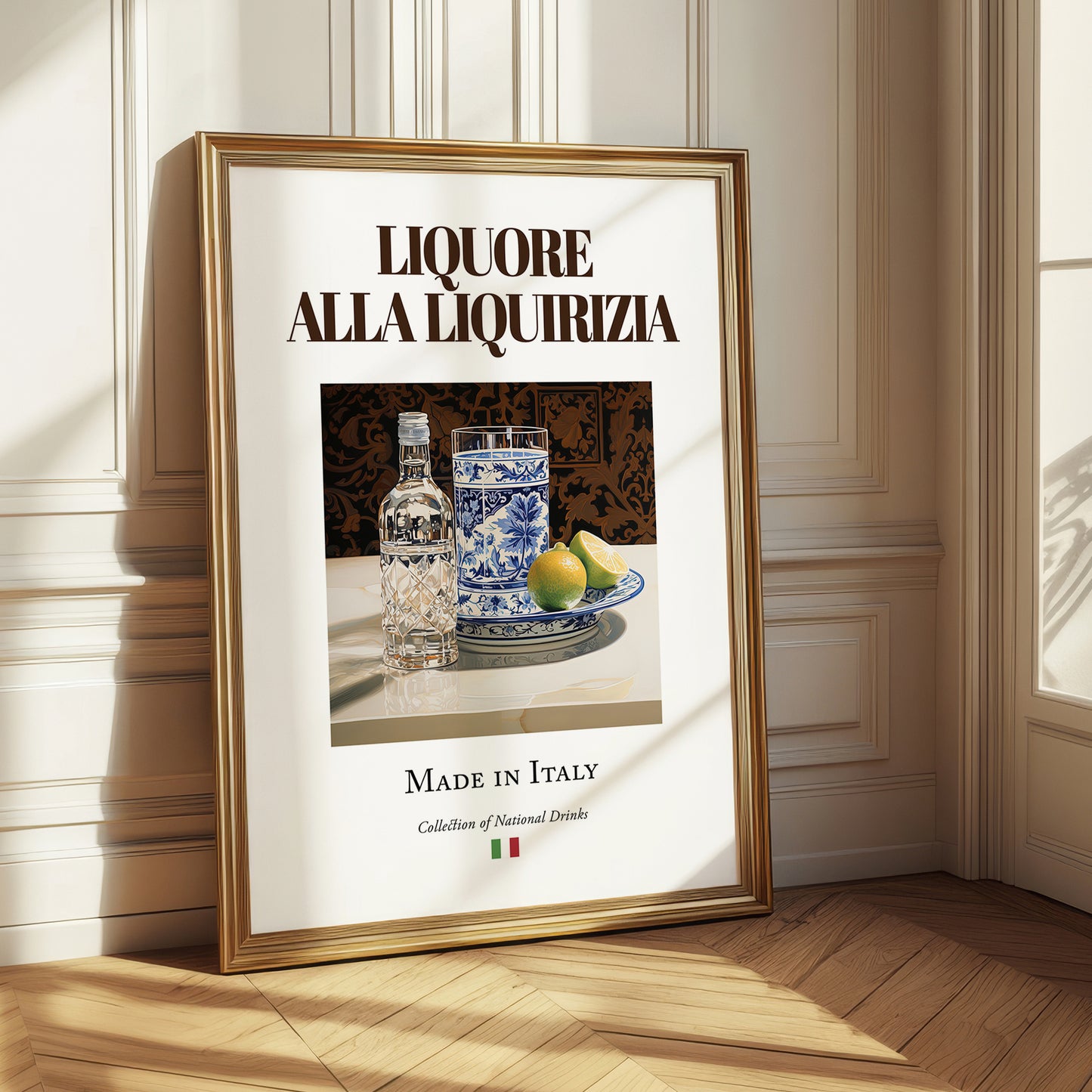 Liquore alla liquirizia – Italian Liqueur Drink, Rooftop Terrace Still Life