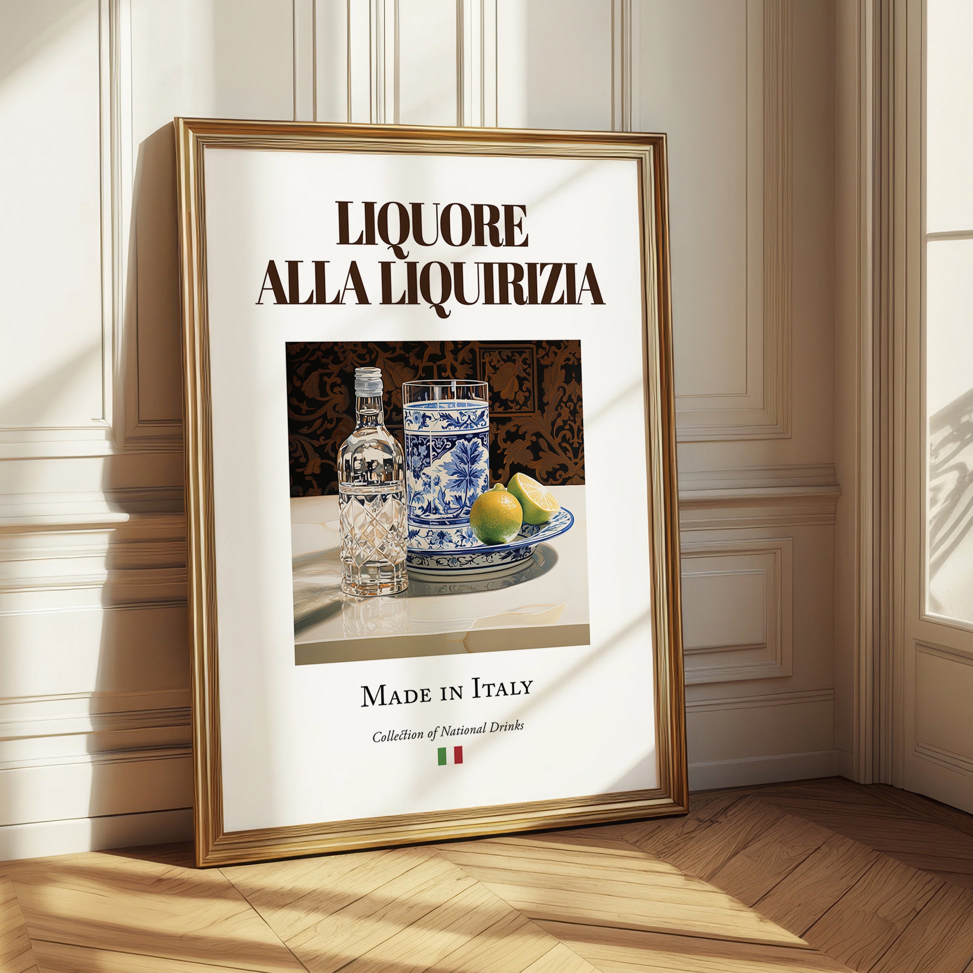 Liquore alla liquirizia – Italian Liqueur Drink, Rooftop Terrace Still Life