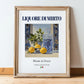 Liquore di mirto – Italian Liqueur Drink, Hotel Lobby Illustration, in wooden frame leaning on the floor