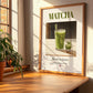 Matcha – Japanese Tea, Tea House Still Life, no-text version framed in wood