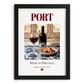 Port – Portuguese Dessert Wine, Vineyard Terrace Poster, in sleek black frame