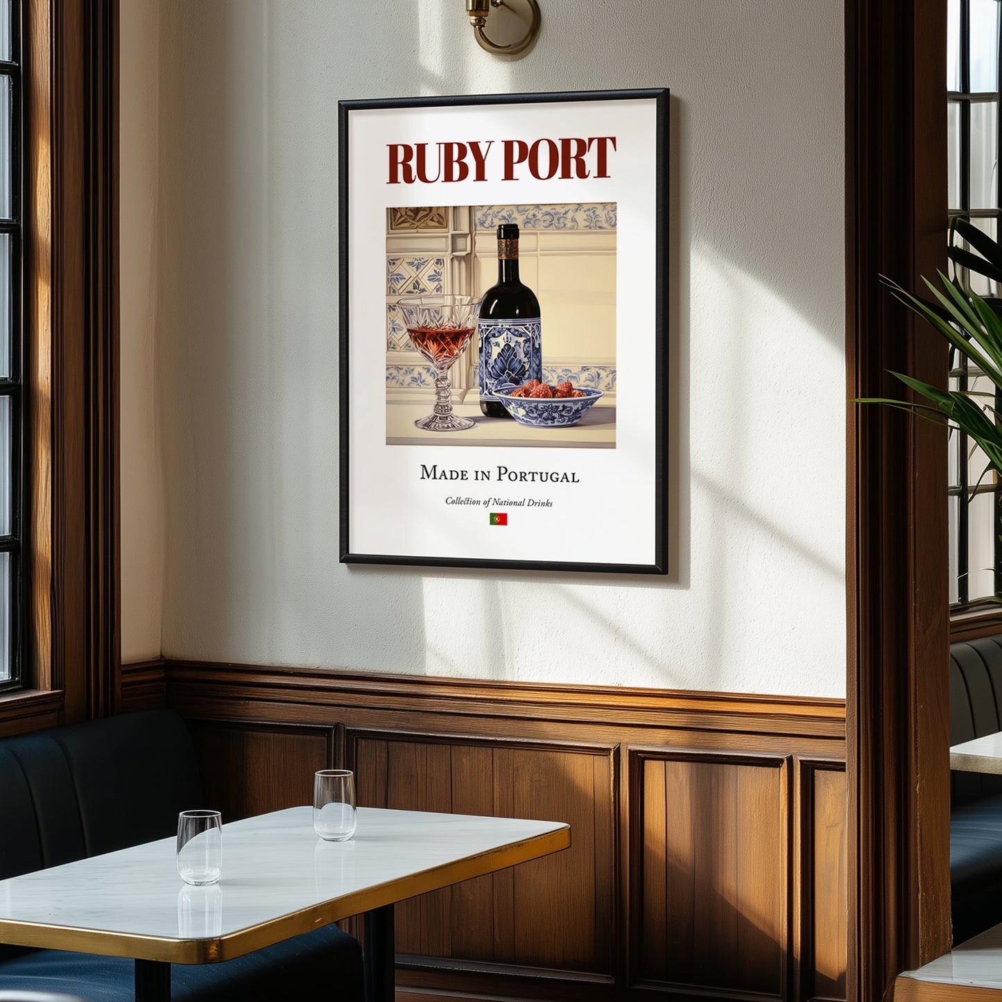 Ruby Port – Portuguese Dessert Wine, Wine Bar Print, clean layout with no caption