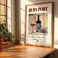 Ruby Port – Portuguese Dessert Wine, Wine Bar Print, no-text version framed in wood