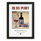Ruby Port – Portuguese Dessert Wine, Wine Bar Print, in sleek black frame