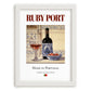 Ruby Port – Portuguese Dessert Wine, Wine Bar Print, placed in minimal white frame