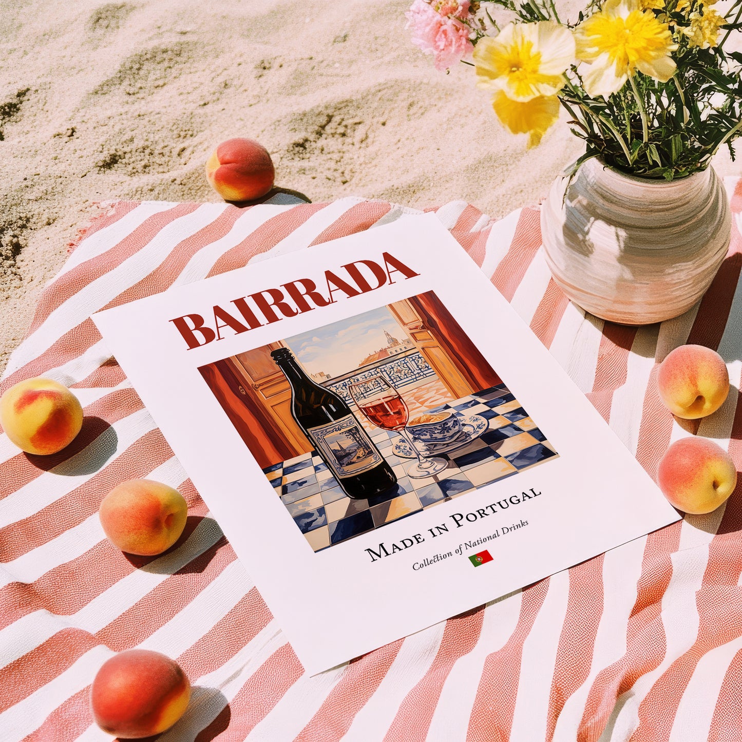 Bairrada – Portuguese Red Wine, Vinoteca Art, unframed on coastal sand