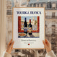 Touriga Franca – Portuguese Red Wine, Wine Bar Print, styled in a charming Paris street view
