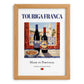 Touriga Franca – Portuguese Red Wine, Wine Bar Print, set in oak frame
