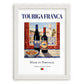 Touriga Franca – Portuguese Red Wine, Wine Bar Print, placed in minimal white frame