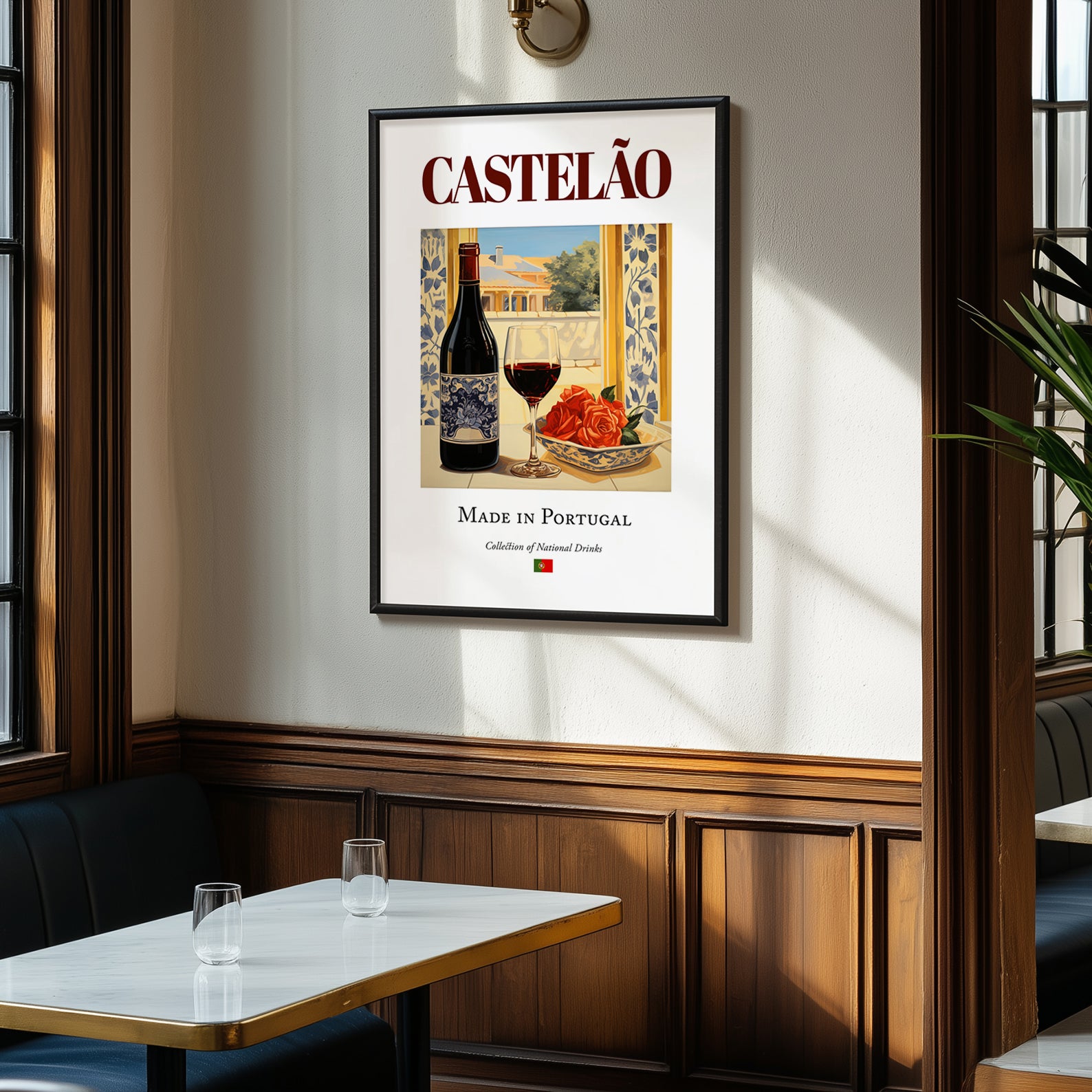 Castelão – Portuguese Red Wine, Wine Bar Poster, clean layout with no caption