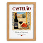 Castelão – Portuguese Red Wine, Wine Bar Poster, set in oak frame