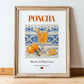 Poncha – Portuguese Liqueur Drink, Sky Bar Illustration, in wooden frame leaning on the floor