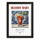 Bloody Mary – American Cocktail Drink, Beach Bar Illustration, in sleek black frame