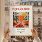 Tequila Sunrise – American Cocktail Drink, Rooftop Terrace Poster, styled in a charming Paris street view