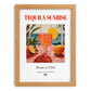 Tequila Sunrise – American Cocktail Drink, Rooftop Terrace Poster, set in oak frame