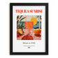 Tequila Sunrise – American Cocktail Drink, Rooftop Terrace Poster, in sleek black frame