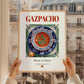 Gazpacho – Spanish Soup Dish, Tavern Poster, styled in a charming Paris street view